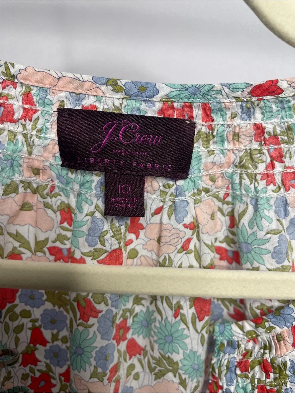 J Crew Floral Poplin Blouse